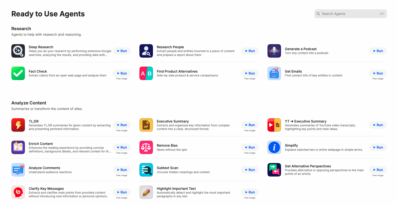 MindStudio ready-to-use agent library