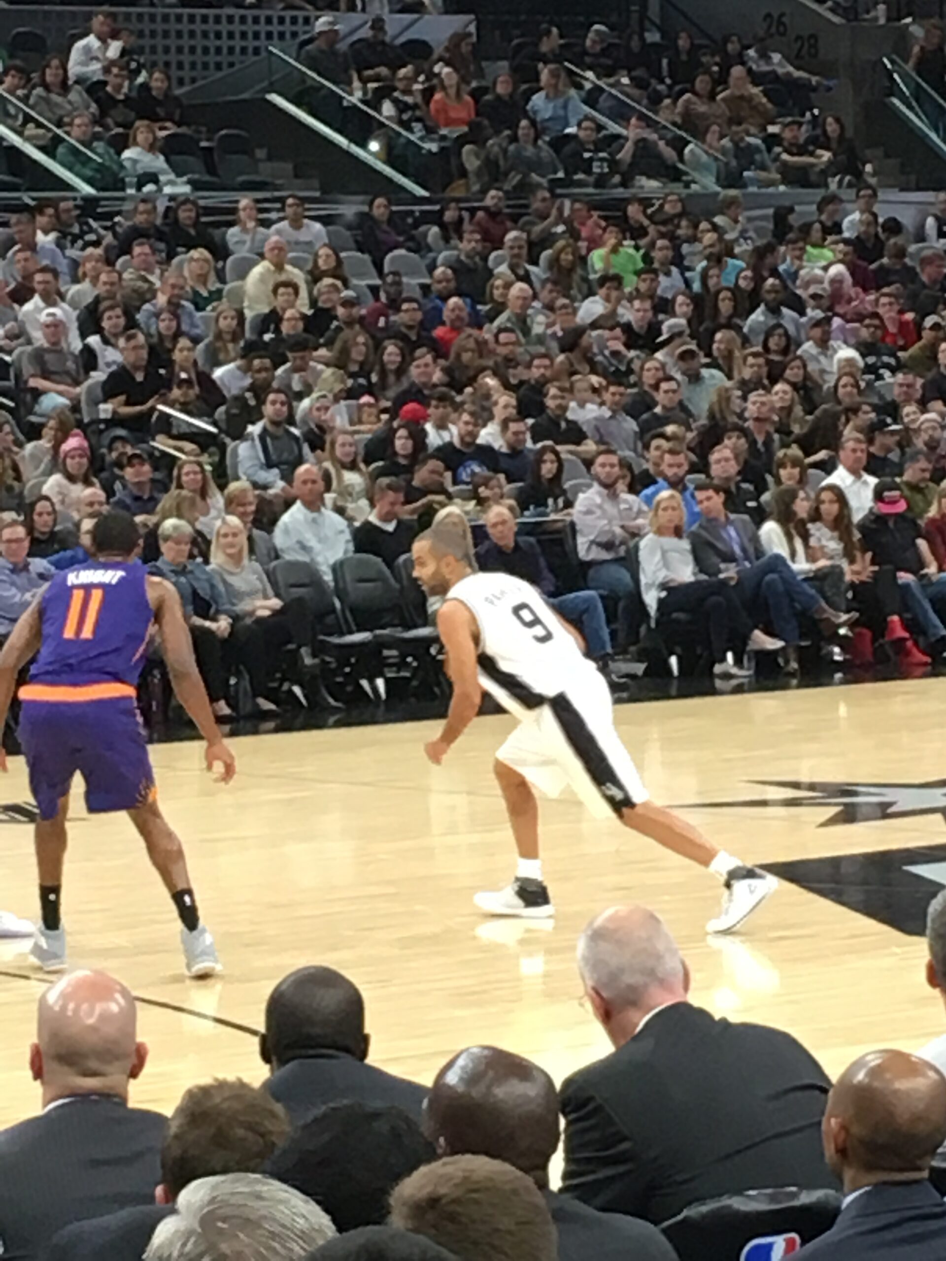 Spurs courtside, AT&T Center